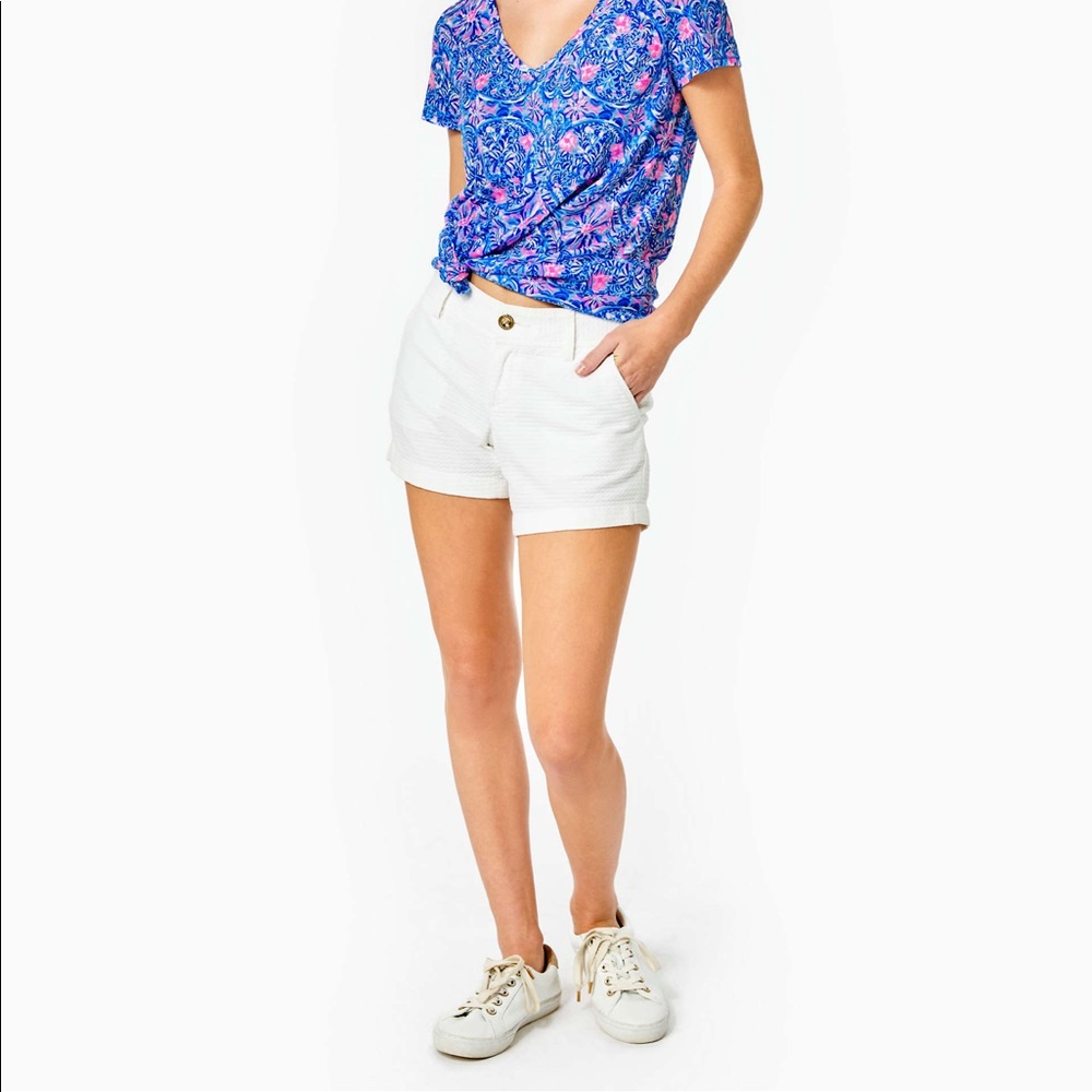 Lilly Pulitzer - White Chevron Shorts